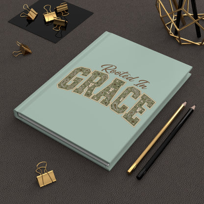 Rooted in Grace Hardcover Journal — Lined Christian Daily Reflection Notebook