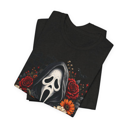Scream Mask Halloween Tee — Pumpkin & Rose Horror Graphic T-Shirt