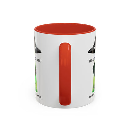 Alien UFO Coffee Mug — "This Little Light of Mine" Cute Green Alien Accent Mug (11/15oz)