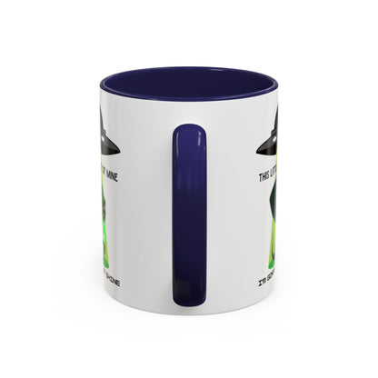 Alien UFO Coffee Mug — "This Little Light of Mine" Cute Green Alien Accent Mug (11/15oz)