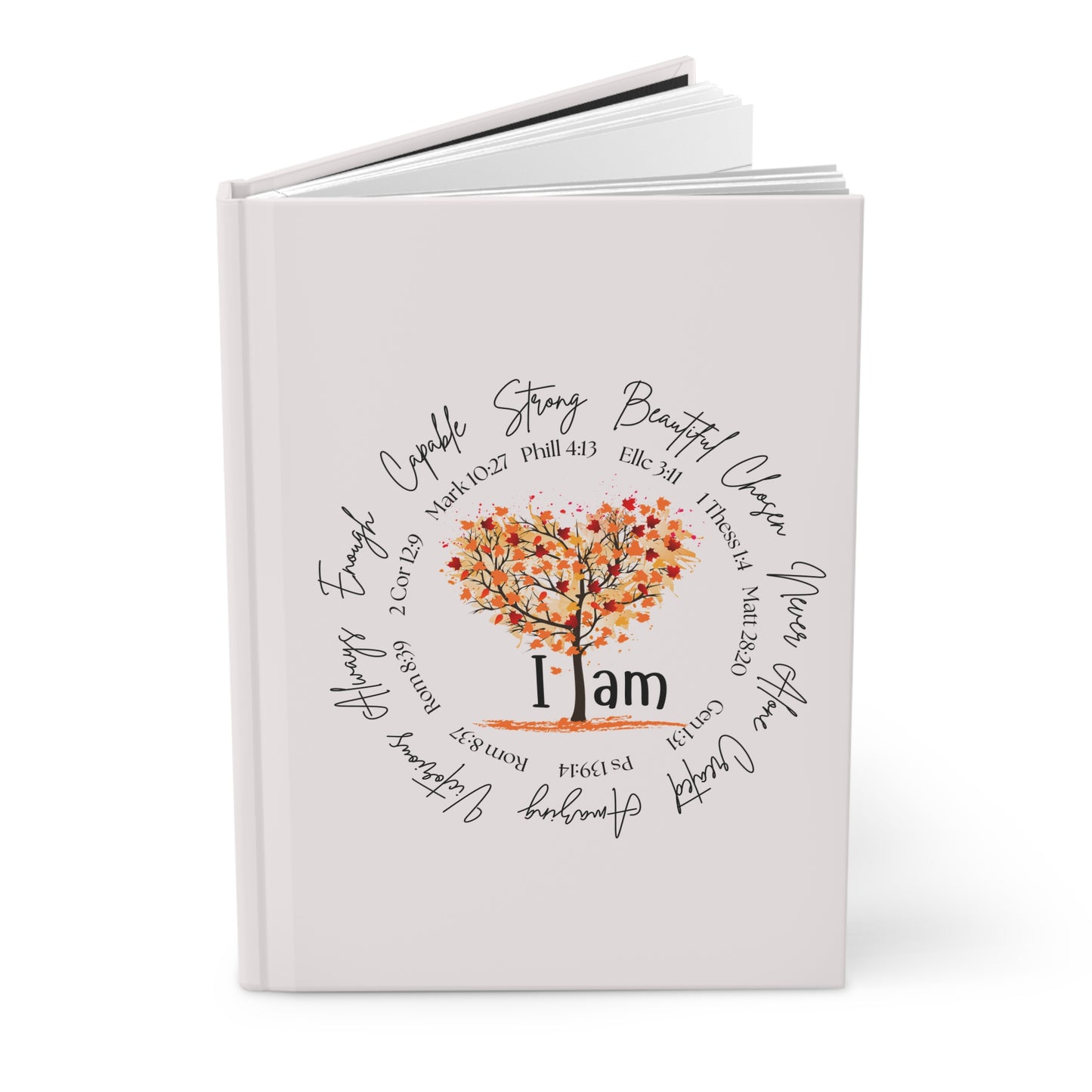 I Am Inspirational Hardcover Journal — Faith-Based Gratitude Tree Notebook