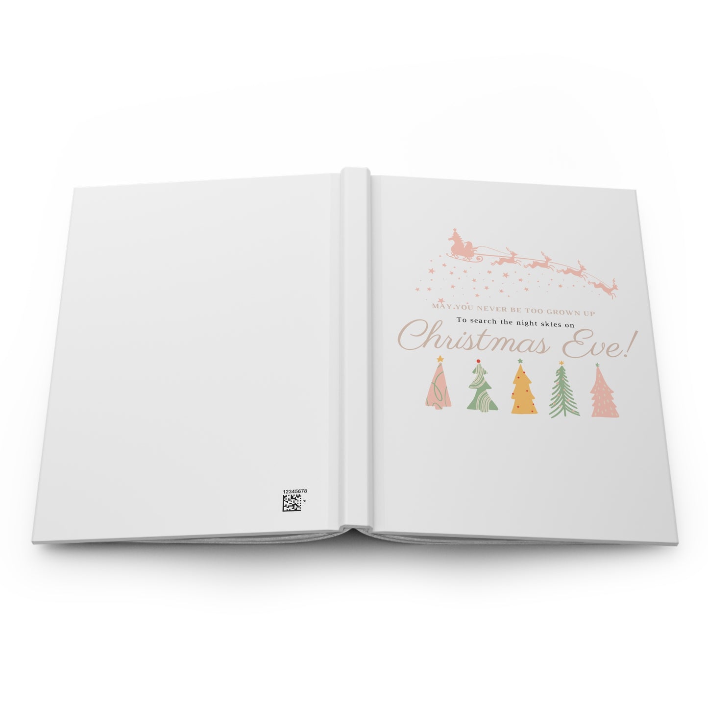 Christmas Eve Hardcover Journal — "To Search the Night Skies on Christmas Eve" Holiday Keepsake