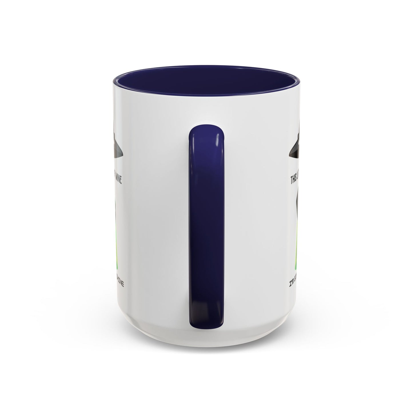 Alien UFO Coffee Mug — "This Little Light of Mine" Cute Green Alien Accent Mug (11/15oz)