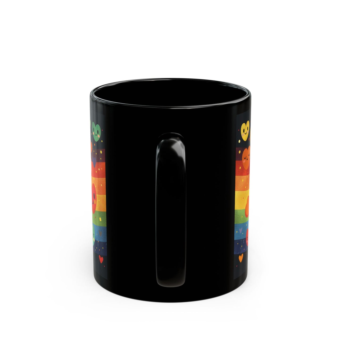 Black Hearts and Rainbow Mug (11oz, 15oz)