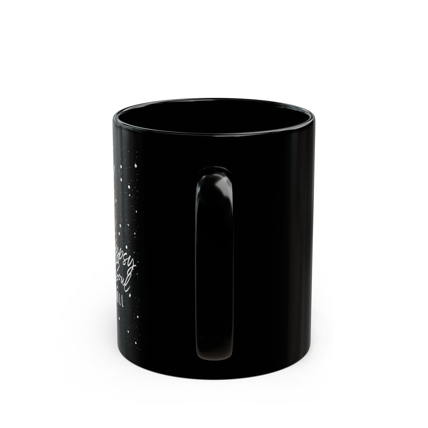 Leopard Print Taste Gypsy Soul Rock and Roll Black Rocker Mug (11oz, 15oz)