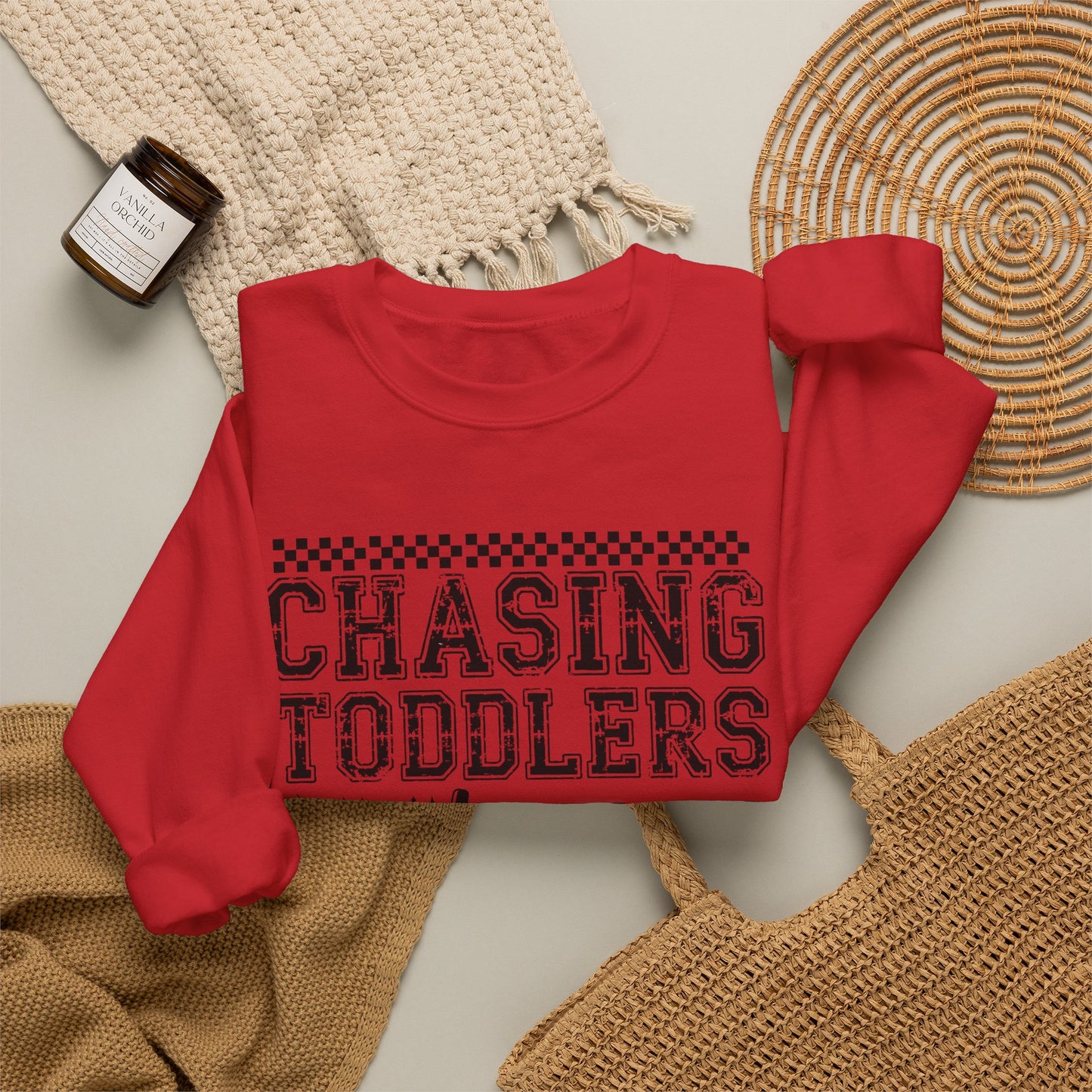 Chasing toddlers and Jesus Sweatshirt