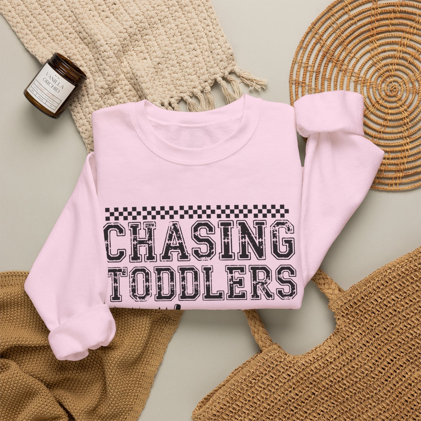 Chasing toddlers and Jesus Sweatshirt