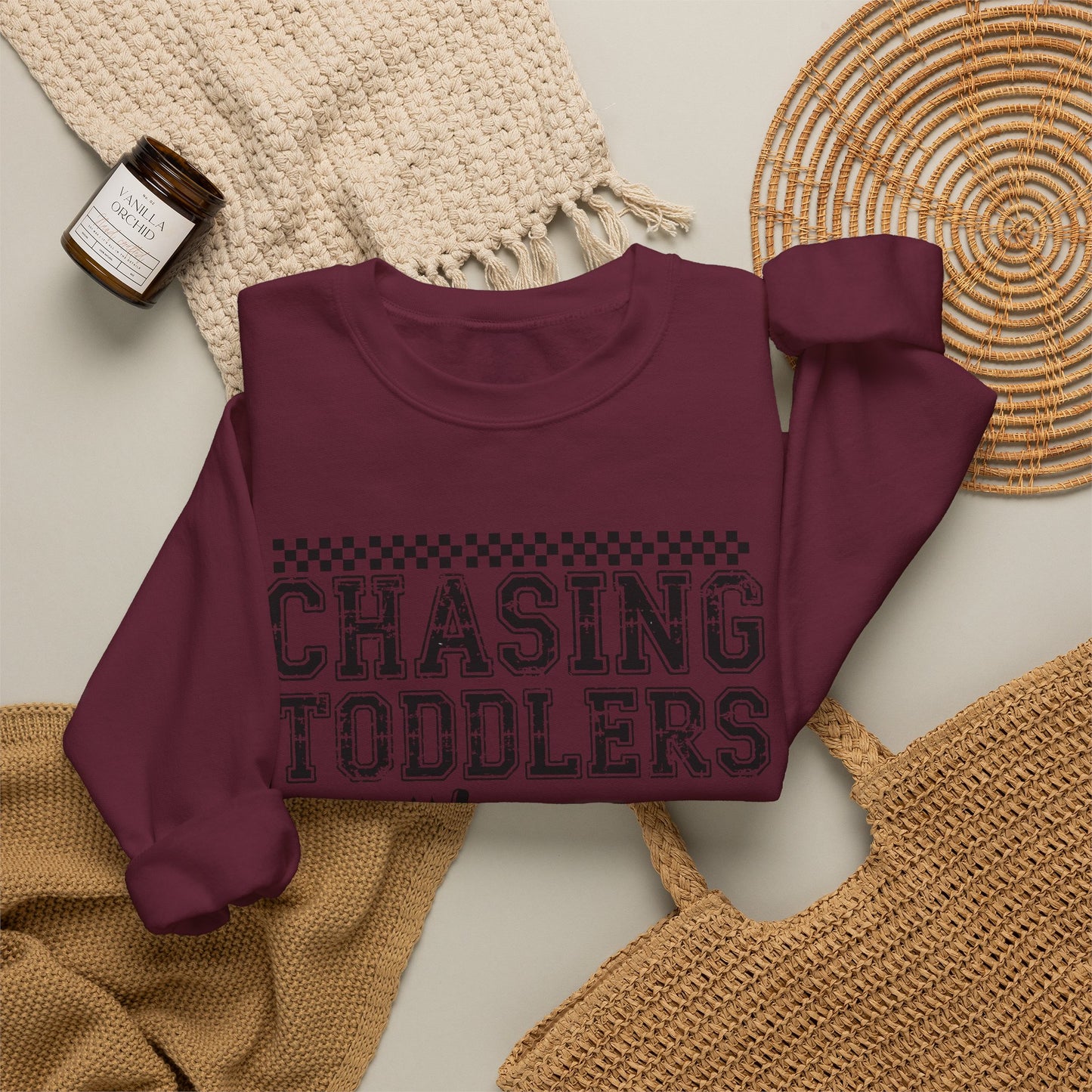 Chasing toddlers and Jesus Sweatshirt