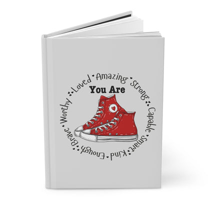 You Are Loved Journal — Red Sneakers Inspirational Hardcover Journal