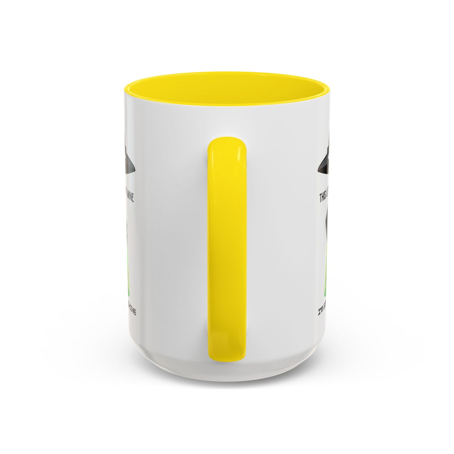 Alien UFO Coffee Mug — "This Little Light of Mine" Cute Green Alien Accent Mug (11/15oz)