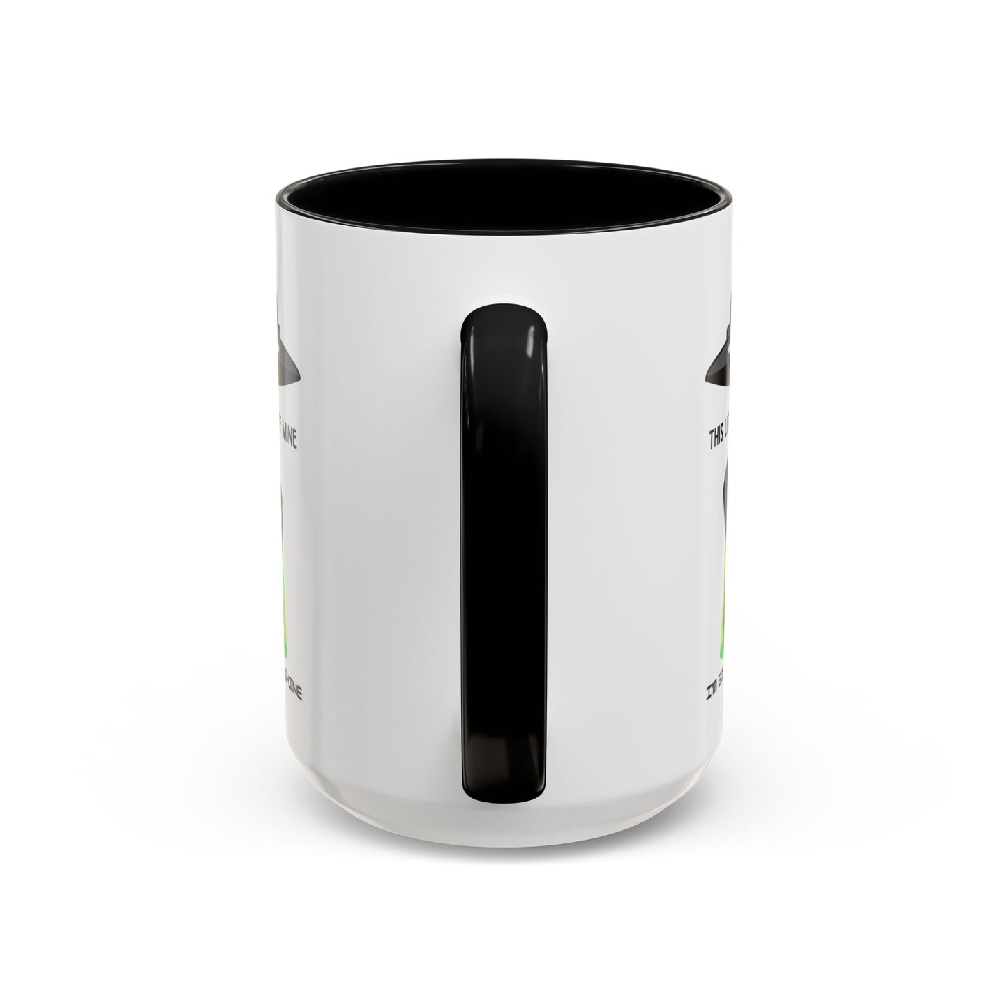 Alien UFO Coffee Mug — "This Little Light of Mine" Cute Green Alien Accent Mug (11/15oz)