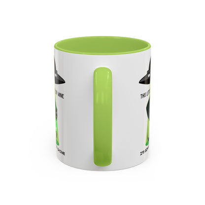 Alien UFO Coffee Mug — "This Little Light of Mine" Cute Green Alien Accent Mug (11/15oz)
